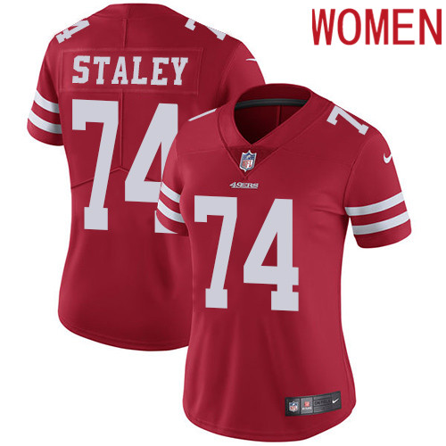 2019 Women San Francisco 49ers 74 Staley red Nike Vapor Untouchable Limited NFL Jersey